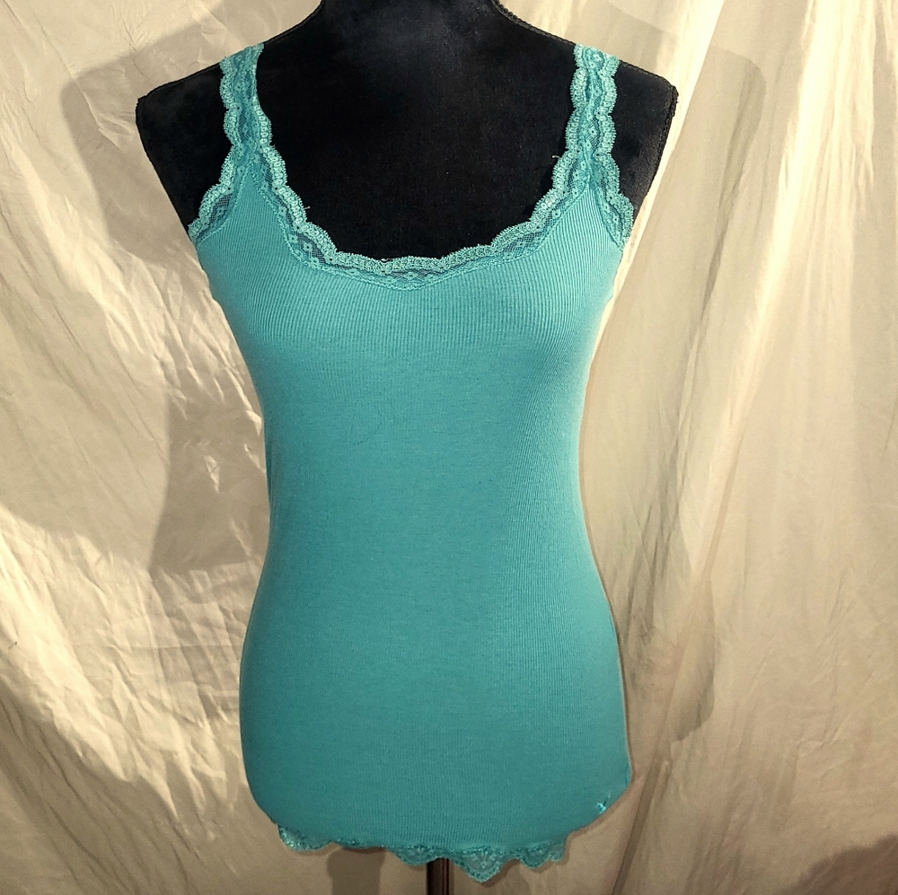 AEO teal lace camisole